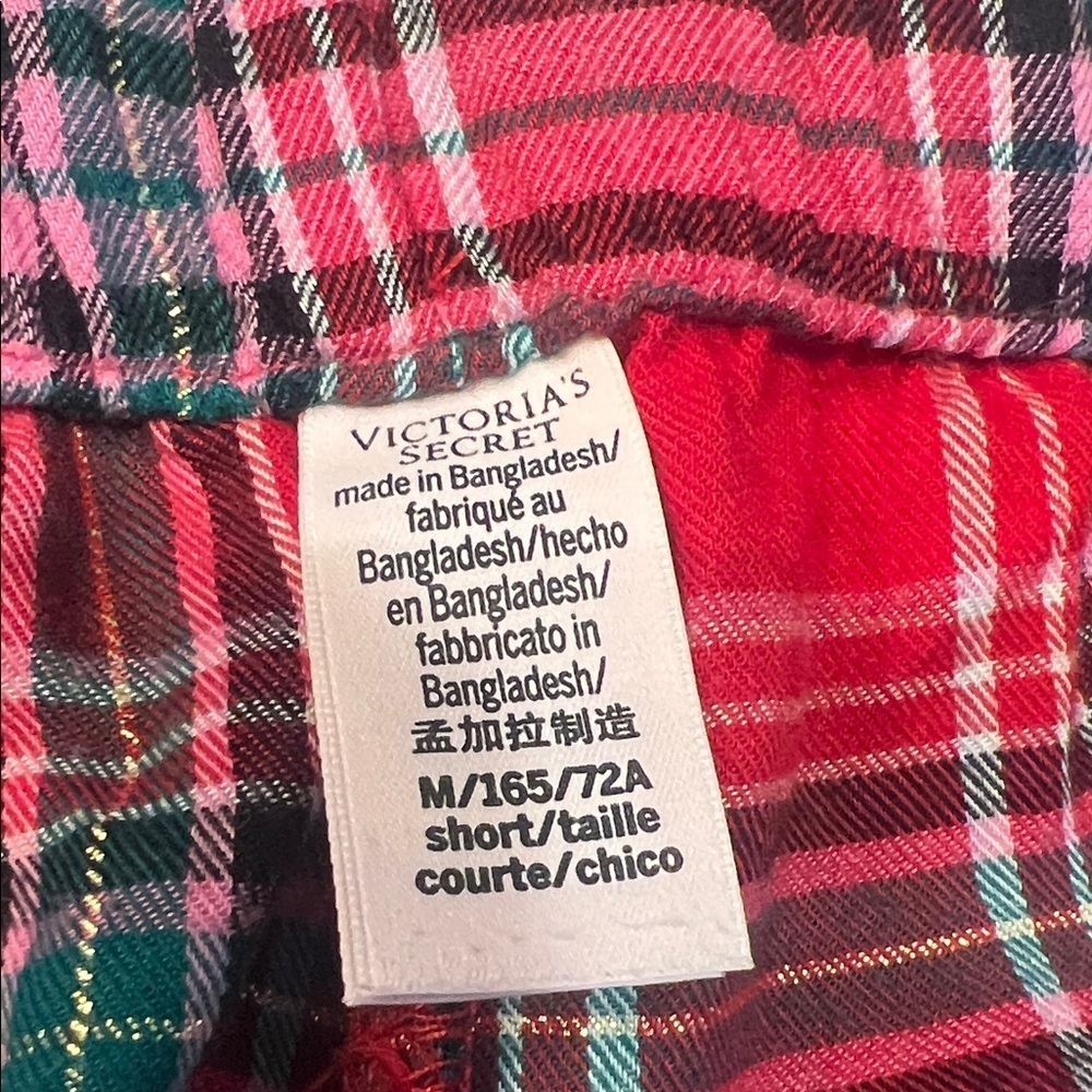 Victoria's Secret Red and Black Plaid Pajama Set - Picture 4 of 12